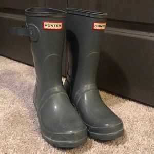 Short Gray Hunter Boots